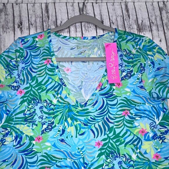 Lilly Pulitzer Etta V-Neck Short Sleeve Dress Via Parigi - Picture 3 of 9